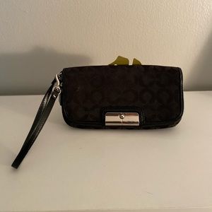 Coach Black Foldover Wristlet